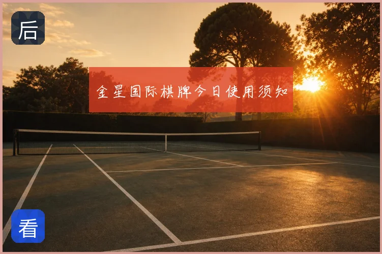 金星国际棋牌今日使用须知